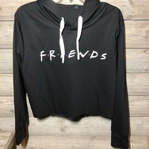 NWT FRIENDS CROPPED HOODIE